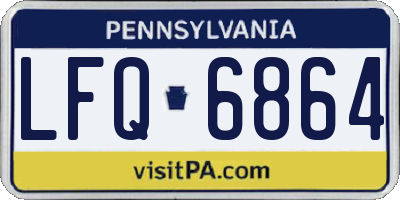 PA license plate LFQ6864