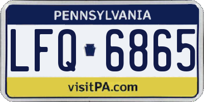 PA license plate LFQ6865
