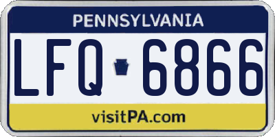 PA license plate LFQ6866