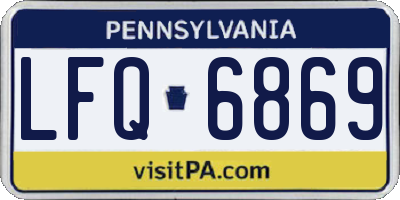 PA license plate LFQ6869