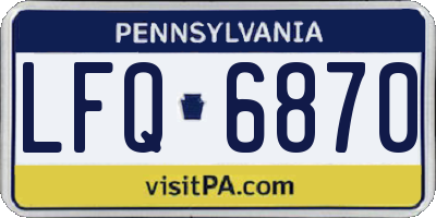 PA license plate LFQ6870