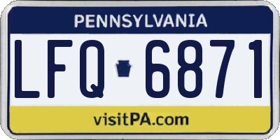 PA license plate LFQ6871
