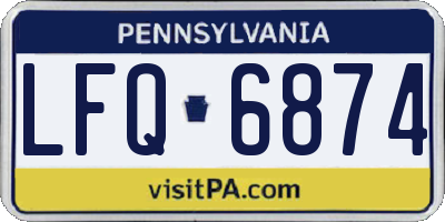 PA license plate LFQ6874