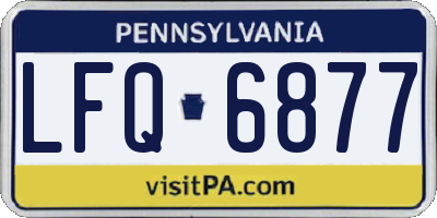 PA license plate LFQ6877