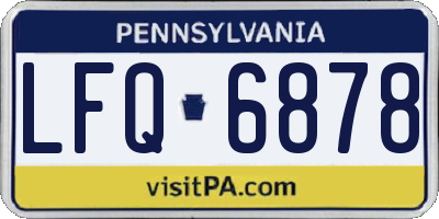 PA license plate LFQ6878