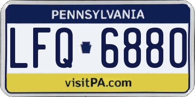 PA license plate LFQ6880