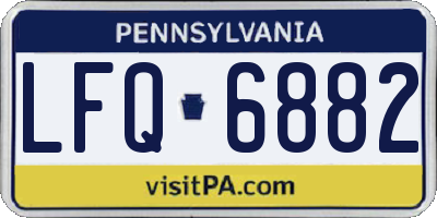 PA license plate LFQ6882