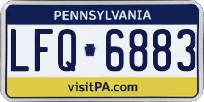 PA license plate LFQ6883