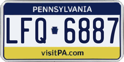 PA license plate LFQ6887