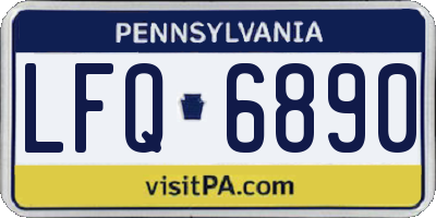PA license plate LFQ6890