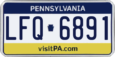 PA license plate LFQ6891