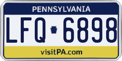 PA license plate LFQ6898