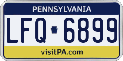 PA license plate LFQ6899
