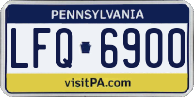 PA license plate LFQ6900