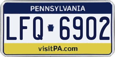 PA license plate LFQ6902