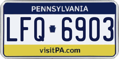 PA license plate LFQ6903