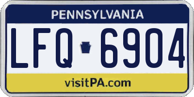 PA license plate LFQ6904