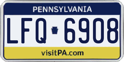 PA license plate LFQ6908
