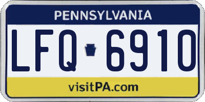 PA license plate LFQ6910