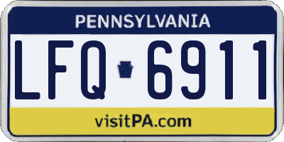 PA license plate LFQ6911