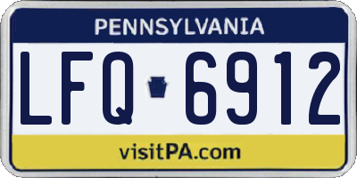 PA license plate LFQ6912