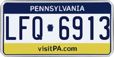 PA license plate LFQ6913