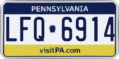 PA license plate LFQ6914