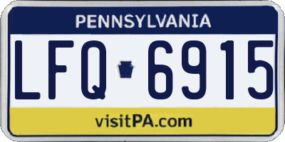 PA license plate LFQ6915