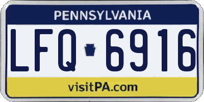 PA license plate LFQ6916