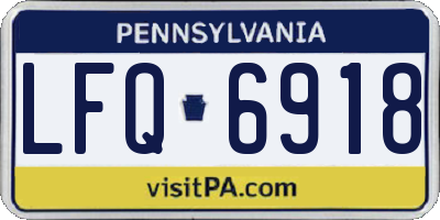 PA license plate LFQ6918
