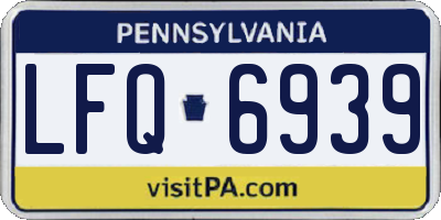 PA license plate LFQ6939
