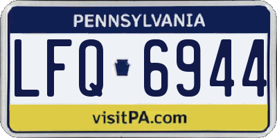 PA license plate LFQ6944