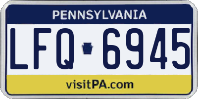 PA license plate LFQ6945