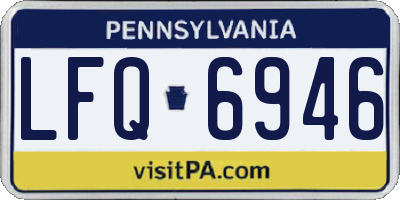PA license plate LFQ6946