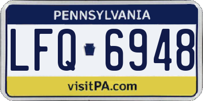 PA license plate LFQ6948