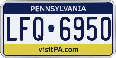 PA license plate LFQ6950