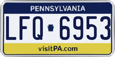 PA license plate LFQ6953