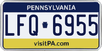 PA license plate LFQ6955