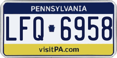 PA license plate LFQ6958
