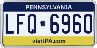 PA license plate LFQ6960