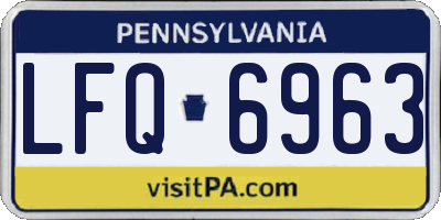 PA license plate LFQ6963