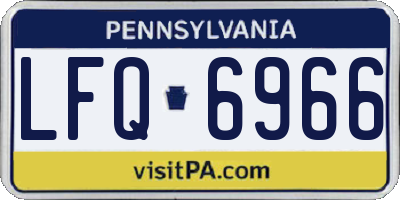 PA license plate LFQ6966