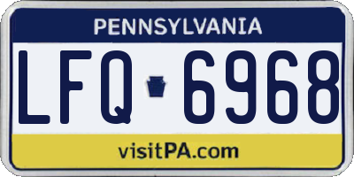 PA license plate LFQ6968