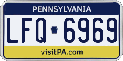 PA license plate LFQ6969