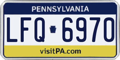 PA license plate LFQ6970