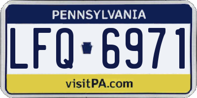 PA license plate LFQ6971