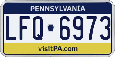 PA license plate LFQ6973