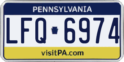 PA license plate LFQ6974