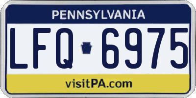 PA license plate LFQ6975