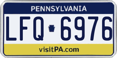 PA license plate LFQ6976